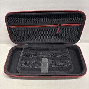 Nintendo Switch 2 - Black And Red Hard Shell Nylon Carrying Protective Case